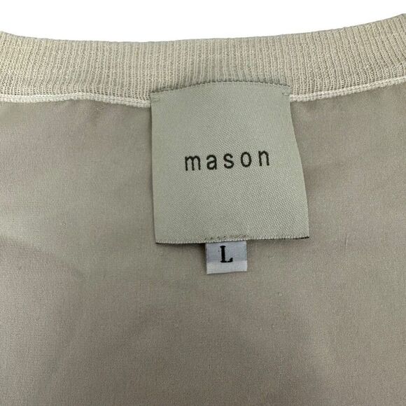 Mason V-Neck Cashmere Silk Sweater Size Large - Picture 3 of 6